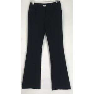 Cache Pants Womens Size 4 Black Stretch Wide Leg Pocket Ladies